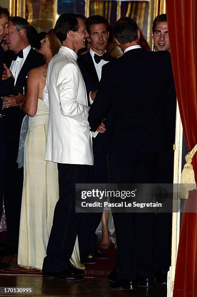 Prince Joachim of Denmark attends a private dinner on the eve of the wedding of Princess Madeleine and Christopher O'Neill hosted by King Carl XVI...