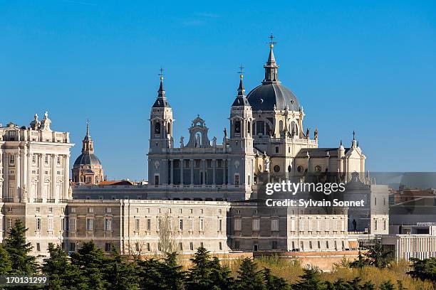 madrid, the almudena cathedral - royal cathedral stock pictures, royalty-free photos & images