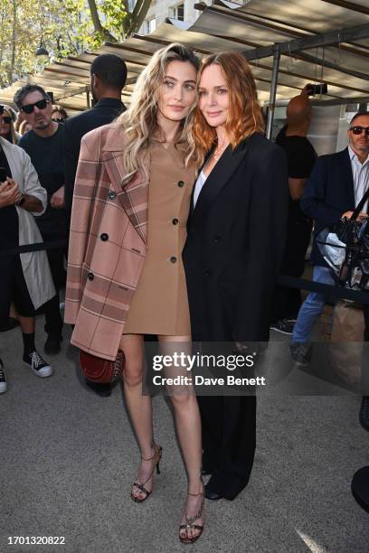 Paris Jackson and Stella McCartney attend the Stella McCartney show during Paris Fashion Week Womenswear Spring/Summer 2024 on October 2, 2023 in...