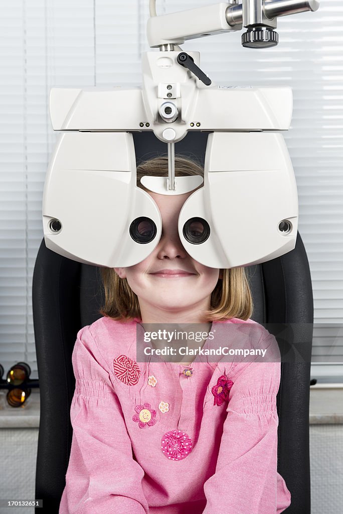 Young Girl Having Her Eyesight Checked