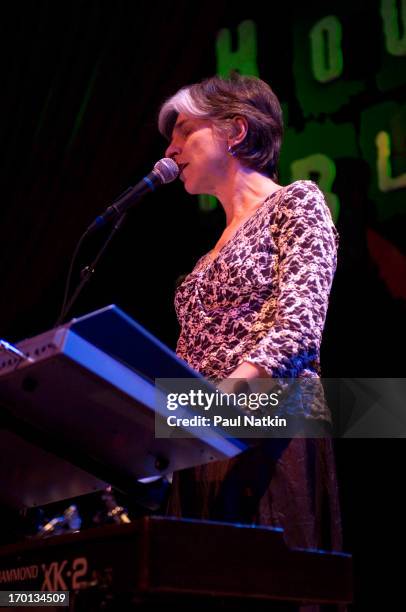 American blues musician Marcia Ball performs on stage during the Koko Taylor Benefit held at the House of Blues, Chicago, Illinois, November 19, 2006.