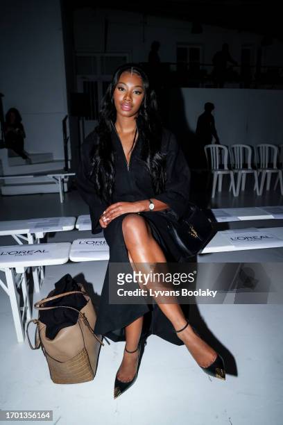 Justine Kamara attends the Mossi Womenswear Spring/Summer 2024 show as part of Paris Fashion Week on September 25, 2023 in Paris, France.