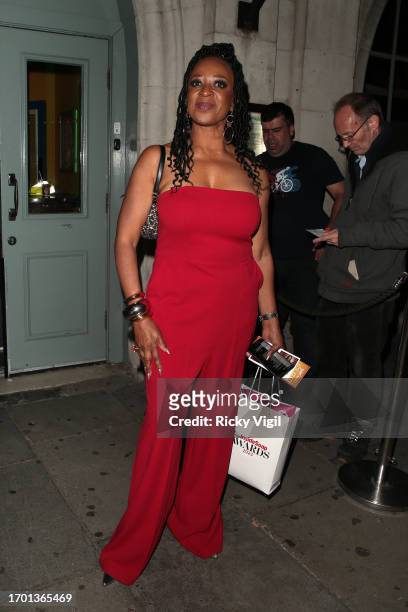 Dawn Hope seen attending the Inside Soap Awards 2023 at Salsa! on September 25, 2023 in London, England.