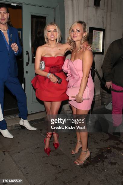 Lucy Fallon and Tina O'Brien seen attending the Inside Soap Awards 2023 at Salsa! on September 25, 2023 in London, England.