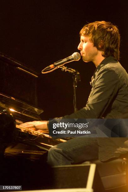 British pop musician James Blunt performs onstage at the Riviera Theater, Chicago, Illlinois, March 25, 2006.