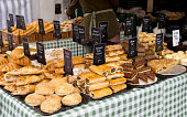 Pastries on a baker's stall