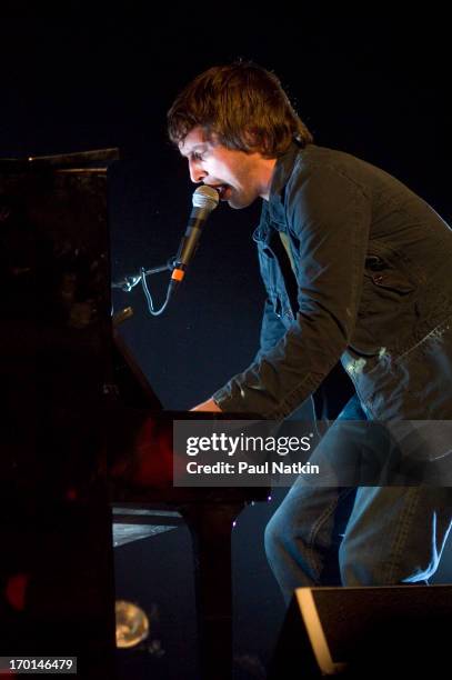 British pop musician James Blunt performs onstage at the Riviera Theater, Chicago, Illlinois, March 25, 2006.