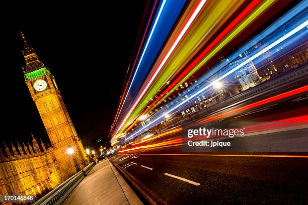 london night cityscape and lights - westminster bridge stock pictures, royalty-free photos & images