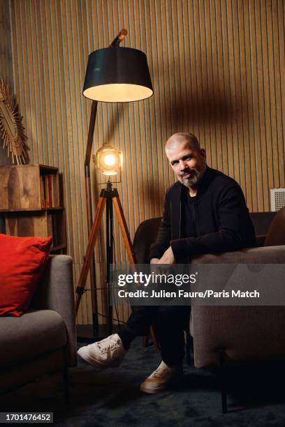 Director of Black Dynamite Production and Mediawan audiovisual group, Eric Hannezo is photographed for Paris Match on July 25, 2023 in Paris, France.