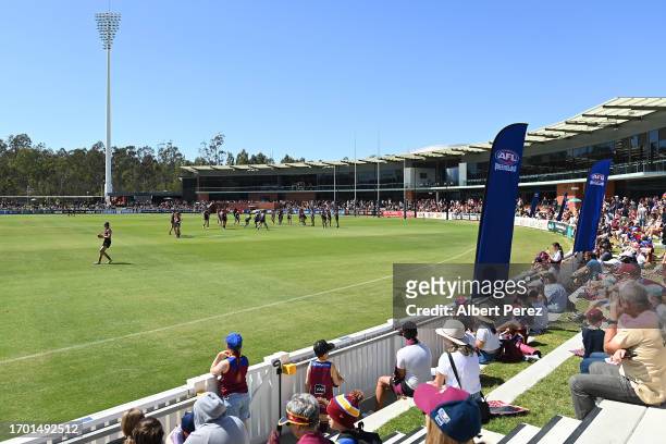General view is seen during a Brisbane Lions AFL training session at Brighton Homes Arena on September 26, 2023 in Ipswich, Australia.