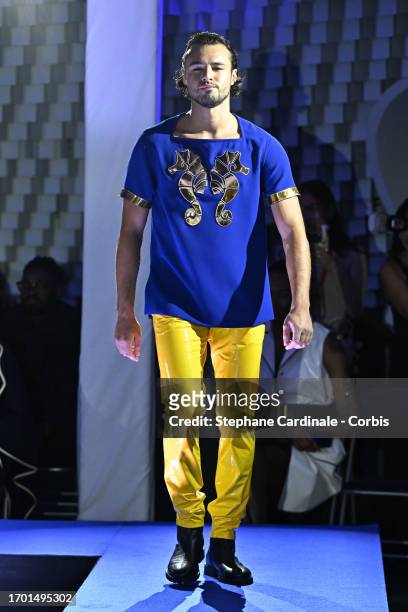 Dancer Anthony Colette walks the runway during the Pierre Cardin Womenswear Spring/Summer 2024 show as part of Paris Fashion Week on September 25,...