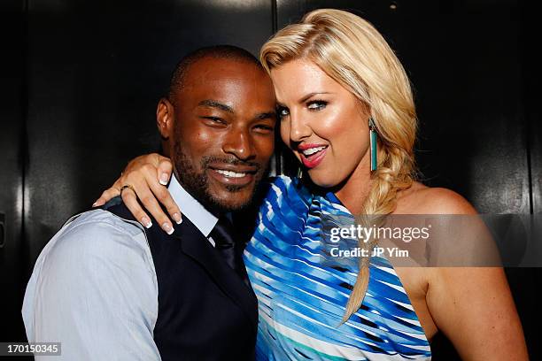 Tyson Beckford and Ivory Kalber film on location for NUVOtv's "Curvy Girls" on June 7, 2013 at 6 Columbus Hotel in New York City.