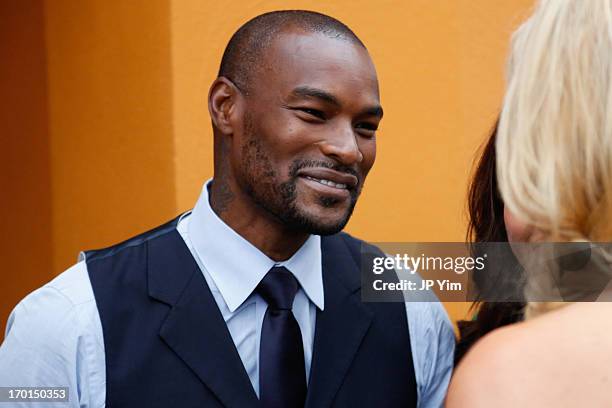 Tyson Beckford films on location for NUVOtv's "Curvy Girls" on June 7, 2013 at 6 Columbus Hotel in New York City.