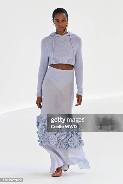 Model on the runway at Zimmermann Ready To Wear Spring 2024 held at Palais de Tokyo on October 2, 2023 in Paris, France.