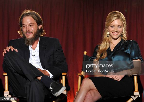 Cast members Travis Fimmel and Katheryn Winnick attend the "Vikings"... News Photo - Getty Images