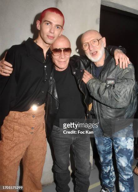 Victor Weinsanto, Pierre Commoy and Gilles Blanchard attend the Weinsanto Womenswear Spring/Summer 2024 show as part of Paris Fashion Week on...