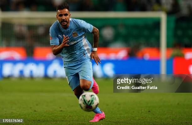 Ze Manuel of Rio Ave FC in action during the Liga Portugal Betclic match between Sporting CP and Rio Ave FC at Estadio Jose Alvalade on September 25,...