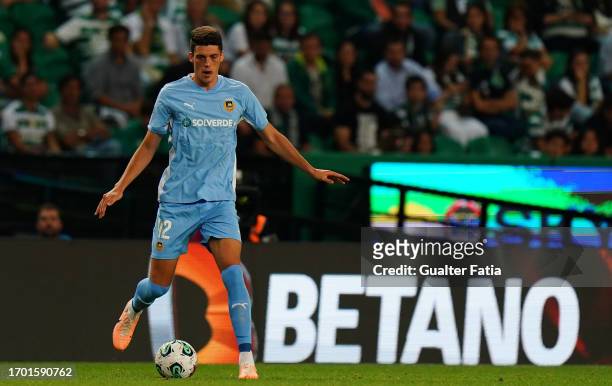 Renato Pantalon of Rio Ave FC in action during the Liga Portugal Betclic match between Sporting CP and Rio Ave FC at Estadio Jose Alvalade on...