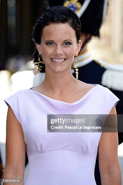 Sofia Hellqvist attends the wedding of Princess Madeleine of Sweden and Christopher O'Neill hosted by King Carl Gustaf XIV and Queen Silvia at The...