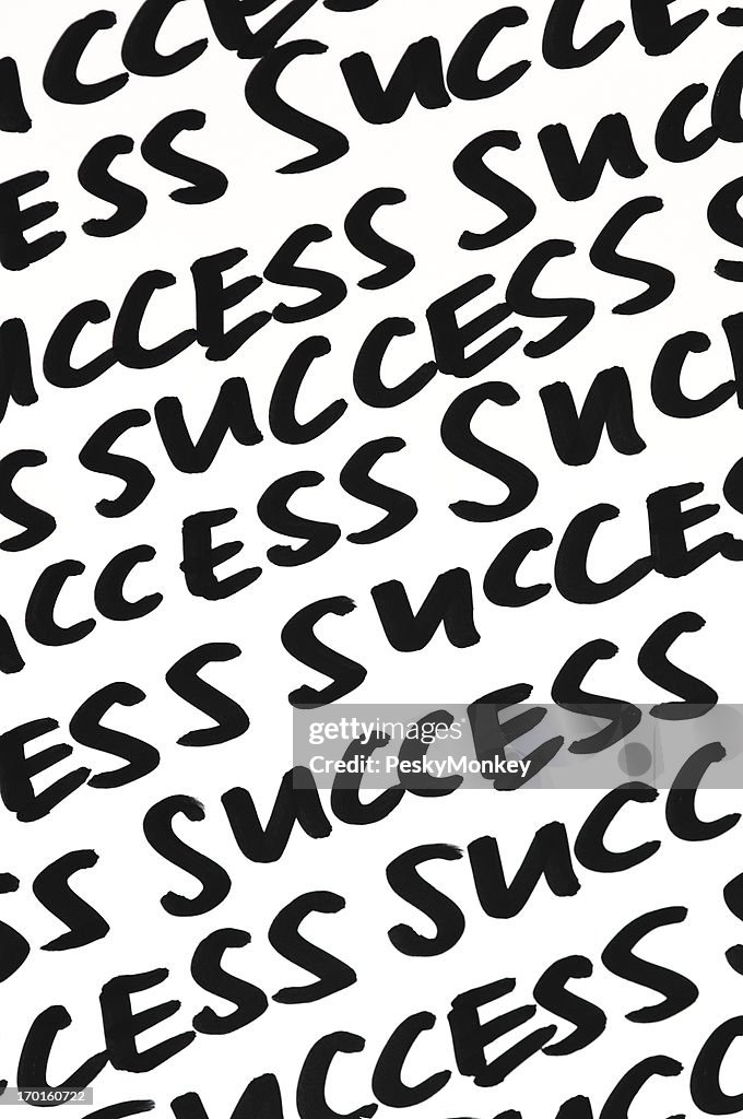 Success Message Handwritten Background Vertical