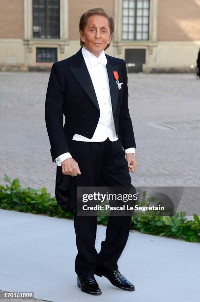 Valentino Garavani attends the wedding of Princess Madeleine of Sweden and Christopher O'Neill hosted by King Carl Gustaf XIV and Queen Silvia at The...