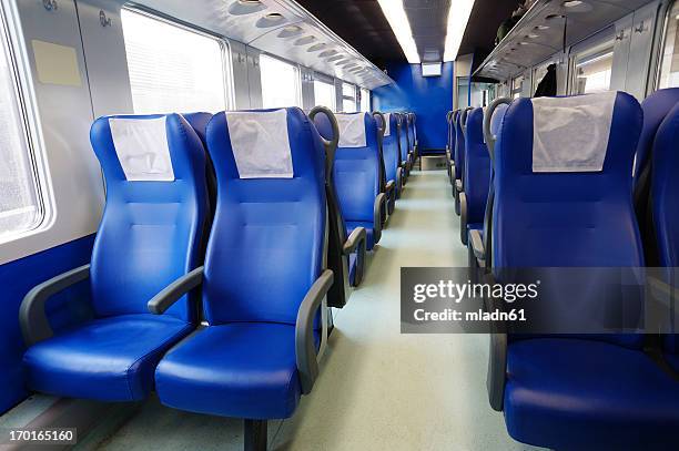 train interior - vehicle seat stock pictures, royalty-free photos & images