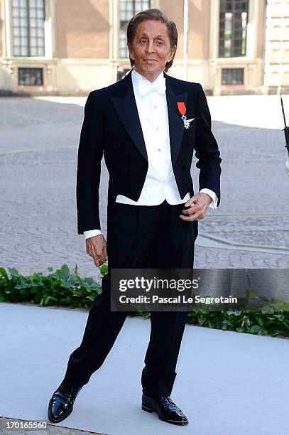 Valentino Garavani attends the wedding of Princess Madeleine of Sweden and Christopher O'Neill hosted by King Carl Gustaf XIV and Queen Silvia at The...