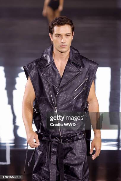 Francisco Lachowski walks the runway during the "Le Defile - Walk Your Worth" - 6th L'Oreal Show as part of Paris Fashion Week at the Eiffel Tower on...