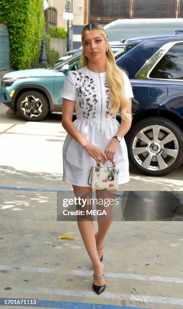 Mandana Bolourchi is seen arriving to the Hollywood Daytime Beauty Awards on October 1, 2023 in Hollywood, California.