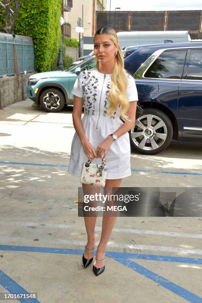 Mandana Bolourchi is seen arriving to the Hollywood Daytime Beauty Awards on October 1, 2023 in Hollywood, California.