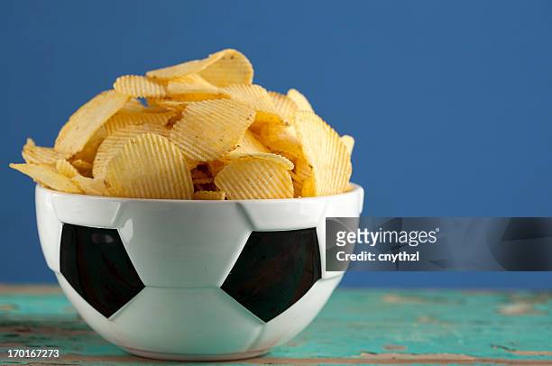 potato chips - snack bowl stock pictures, royalty-free photos & images