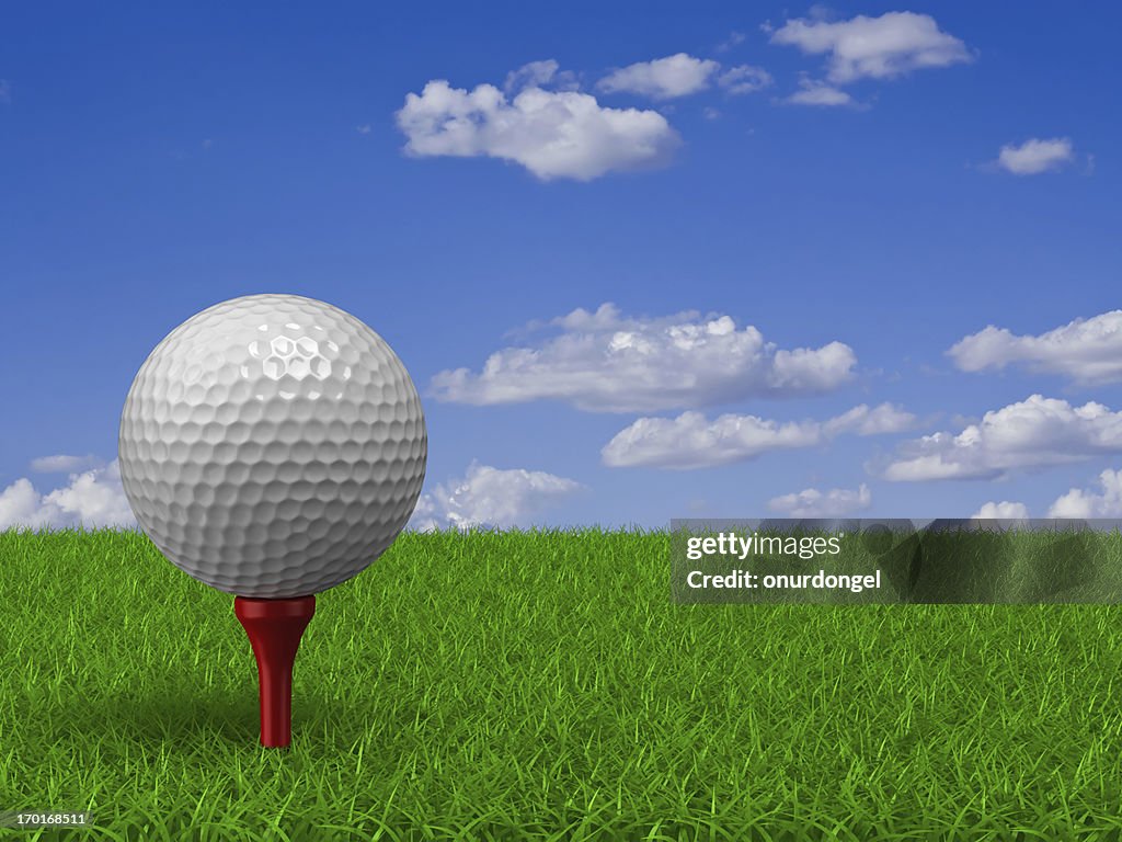 Golf Ball on Grass