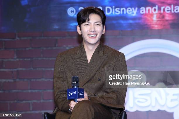 South Korean actor Ji Chang-Wook is seen at the Disney+ 'The Worst of Evil' press conference on September 26, 2023 in Seoul, South Korea.