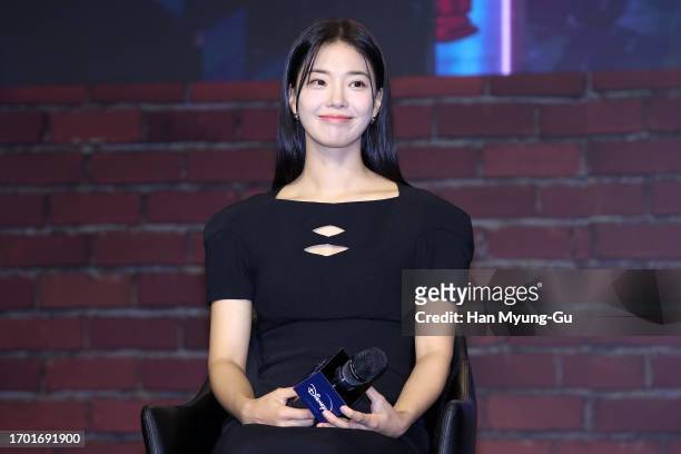 South Korean actress Im Se-Mi is seen at the Disney+ 'The Worst of Evil' press conference on September 26, 2023 in Seoul, South Korea.