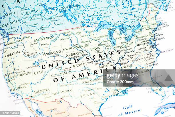 united states of america usa map - ohio v kansas bildbanksfoton och bilder