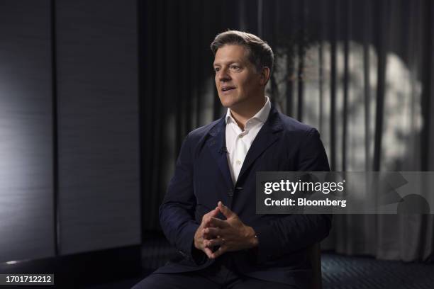 Roelof Botha, managing partner at Sequoia Capital, during a Bloomberg Television interview on the sidelines of the JPMorgan Tech Stars Leadership...