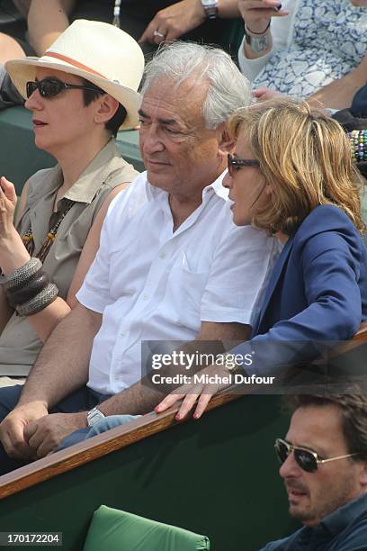 Dominique Strauss Khan and Myriam L Aouffir seen as Celebrities At French Open 2013 - Day 14 at Roland Garros on June 8, 2013 in Paris, France.