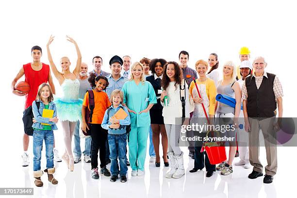 large group of diversity occupations people. - various occupations stock pictures, royalty-free photos & images