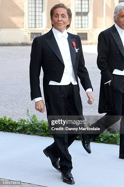 Valentino Garavani attends the wedding of Princess Madeleine of Sweden and Christopher O'Neill hosted by King Carl Gustaf XIV and Queen Silvia at The...