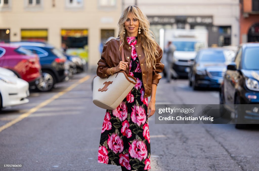 Street Style - Day 7 - Milan Fashion Week - Womenswear Spring/Summer 2024