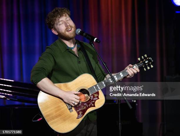 Musician JP Saxe performs onstage during the Spotlight Series with JP Saxe event at the GRAMMY Museum L.A. Live on September 25, 2023 in Los Angeles,...