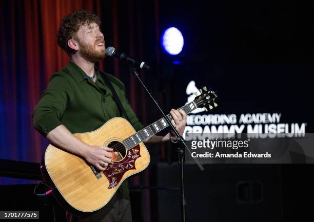 Musician JP Saxe performs onstage during the Spotlight Series with JP Saxe event at the GRAMMY Museum L.A. Live on September 25, 2023 in Los Angeles,...