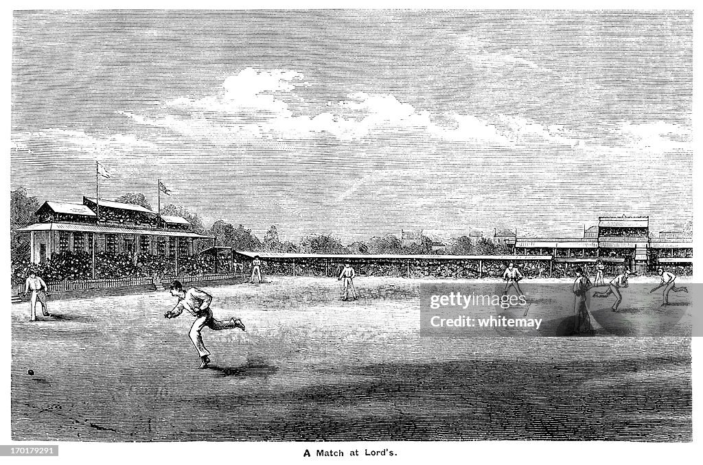 Cricket at Lord's c1855