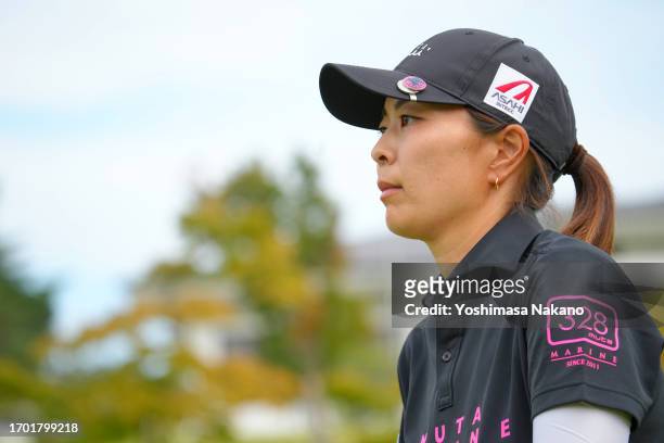 Mayu Hattori of Japan is seen on the 16th hole during the first round of Sky Ladies ABC Cup at ABC Golf Club on September 26, 2023 in Kato, Hyogo,...