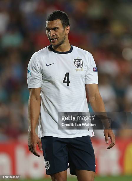 Steven Caulker of England during the UEFA European U21 Championships, Group A between England and Norway at HaMoshava Stadium on June 8, 2013 in...