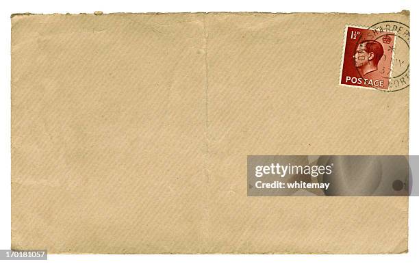 british eduardo viii estampadas envelope marrom, 1937 - todas as unidades monetárias europeias imagens e fotografias de stock