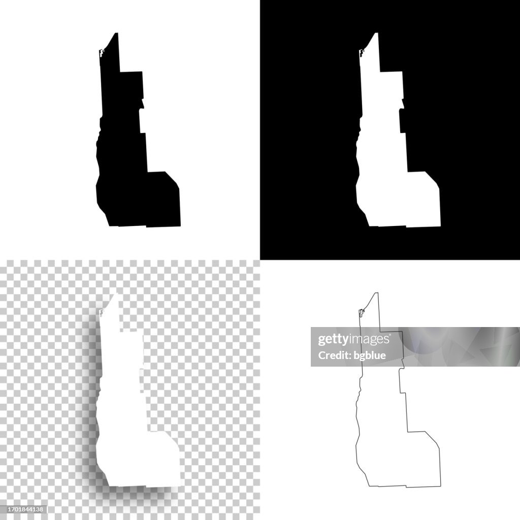 Cayuga County, New York. Maps for design. Blank, white and black backgrounds