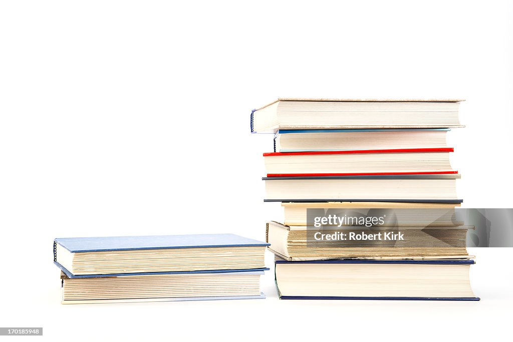 Pile of books with copy space