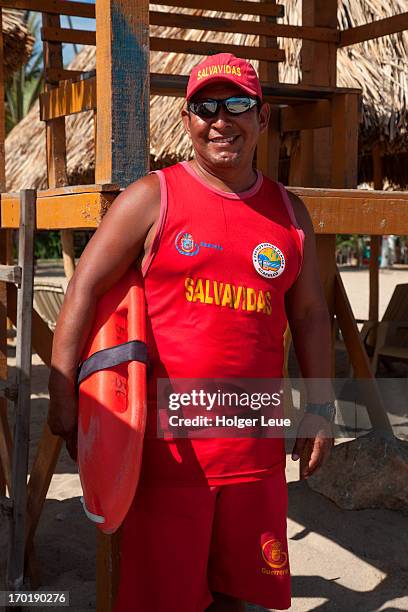 salvavidas lifeguard on el morro beach - salvavidas stock pictures, royalty-free photos & images