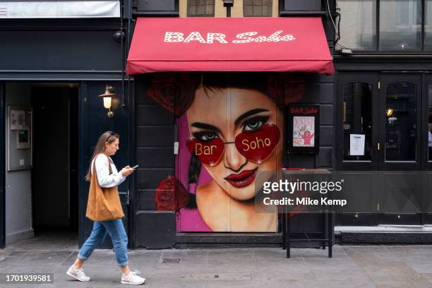 Bar Soho on 27th September 2023 in London, United Kingdom. Soho is an area of the City of Westminster, part of the West End. Originally a fashionable...